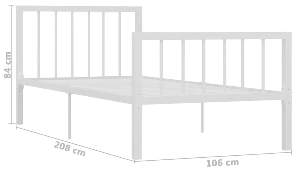 Giroletto Bianco in Metallo 100x200 cm