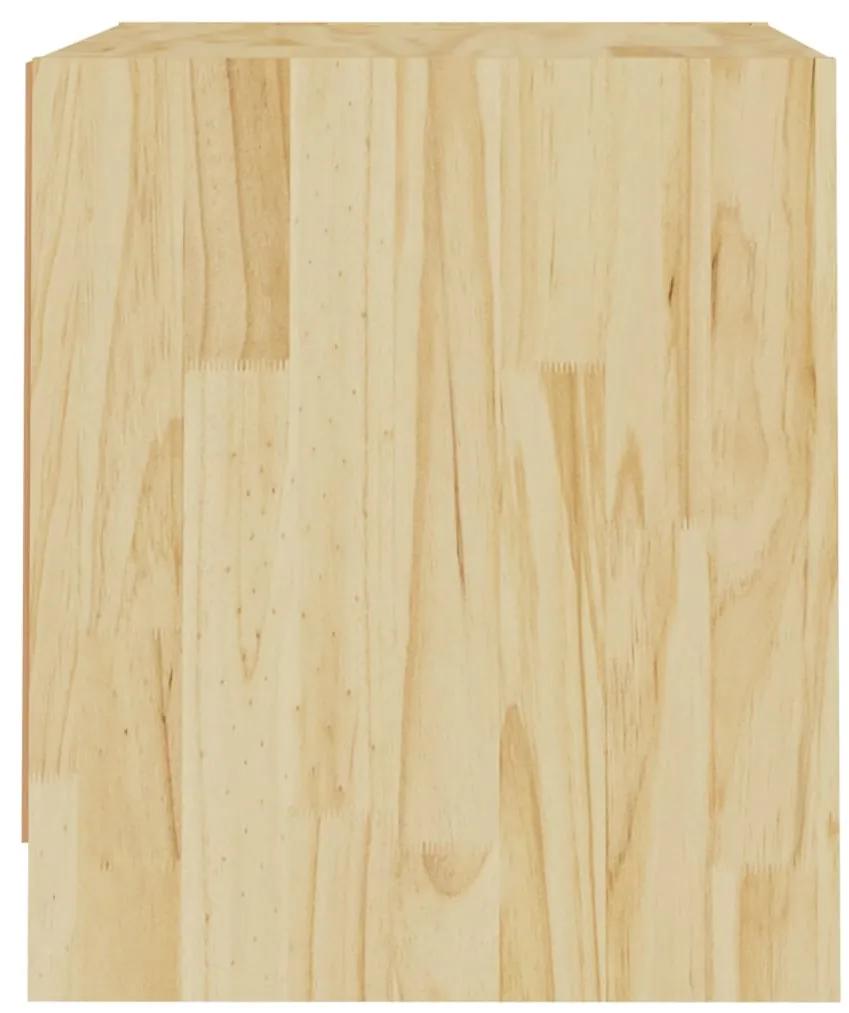 Comodino 40x30,5x35,5 cm in legno massello di pino