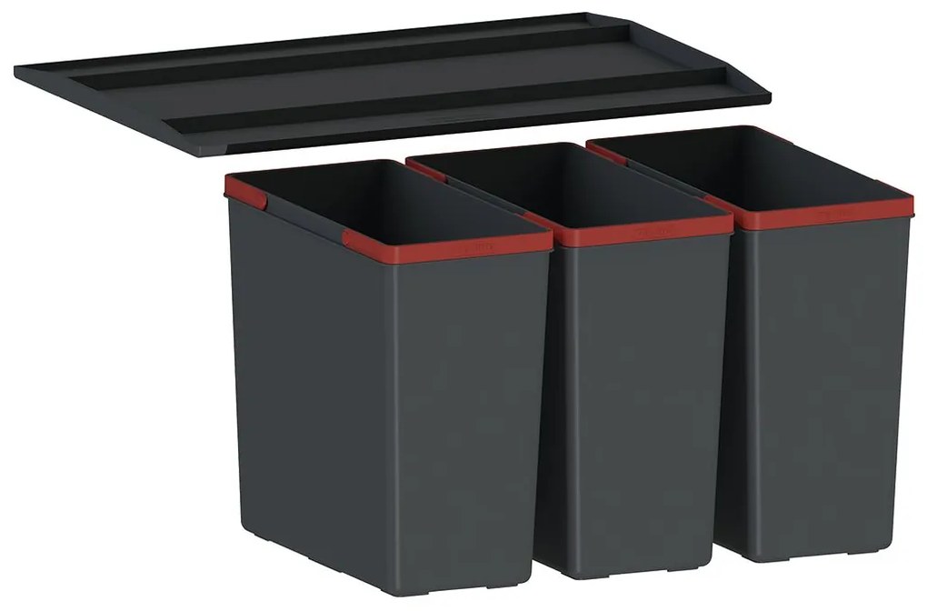 Franke EasySort contenitore per rifiuti 43.5 l nero-rosso 121.0494.192