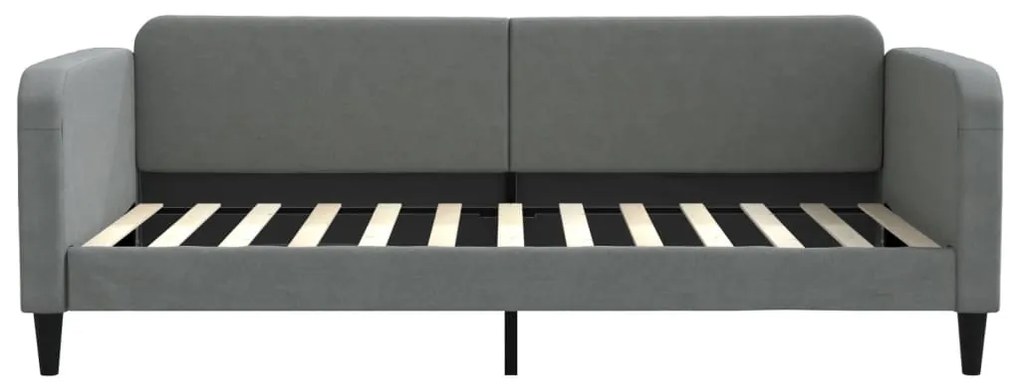 Letto da giorno grigio scuro 100x200 cm in tessuto