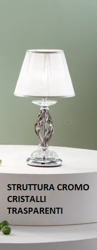 Lume piccolo 1306 1 luce trasparente e cromo attacco e14 h.30+19cm