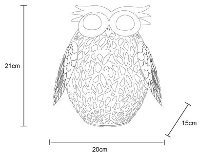 Globo 36330 - LED Solare decorazione LED/0,06W/3V IP44 gufo