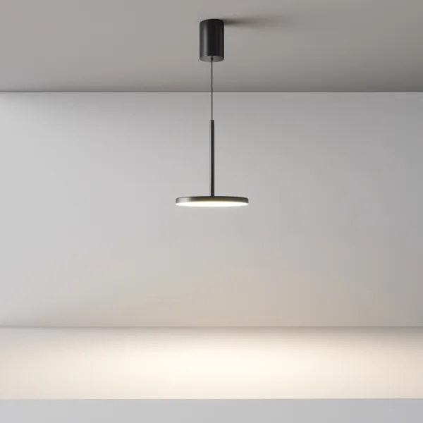 Maytoni P076PL-L12W3K-B - Lampadario LED a sospensione con filo PLATO LED/12W/230V 3000K nero
