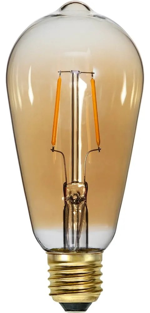 Lampadina a filamento LED calda E27, 1 W Plain Amber - Star Trading
