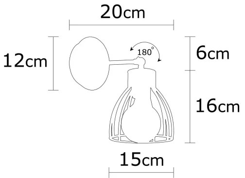 Faretto da muro KEMAH 1xE27/100W/230V