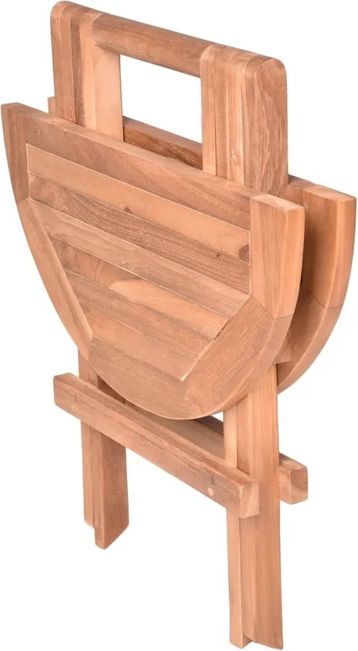 Tavolino da giardino rotondo in teak massiccio ø 50 cm Mitan – Garden Pleasure