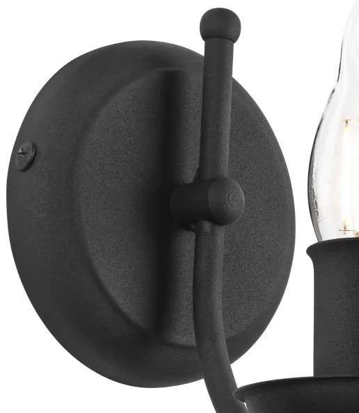 Applique LUCY 1xE14/60W/230V nero