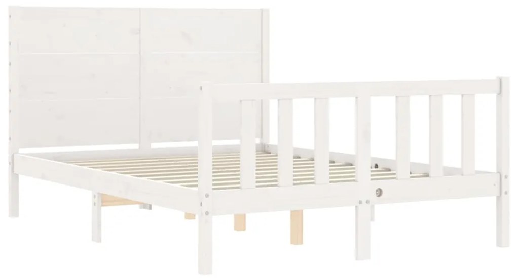 Giroletto con Testiera Bianco Small Double Legno Massello