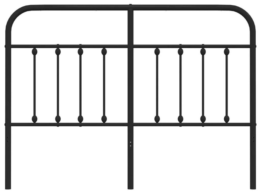 Testiera in metallo nero 150 cm