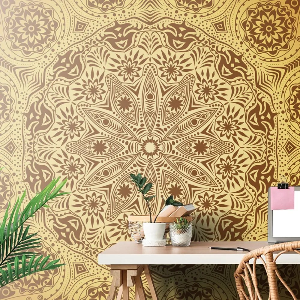 Carta da parati – Mandala decorativa con pizzo