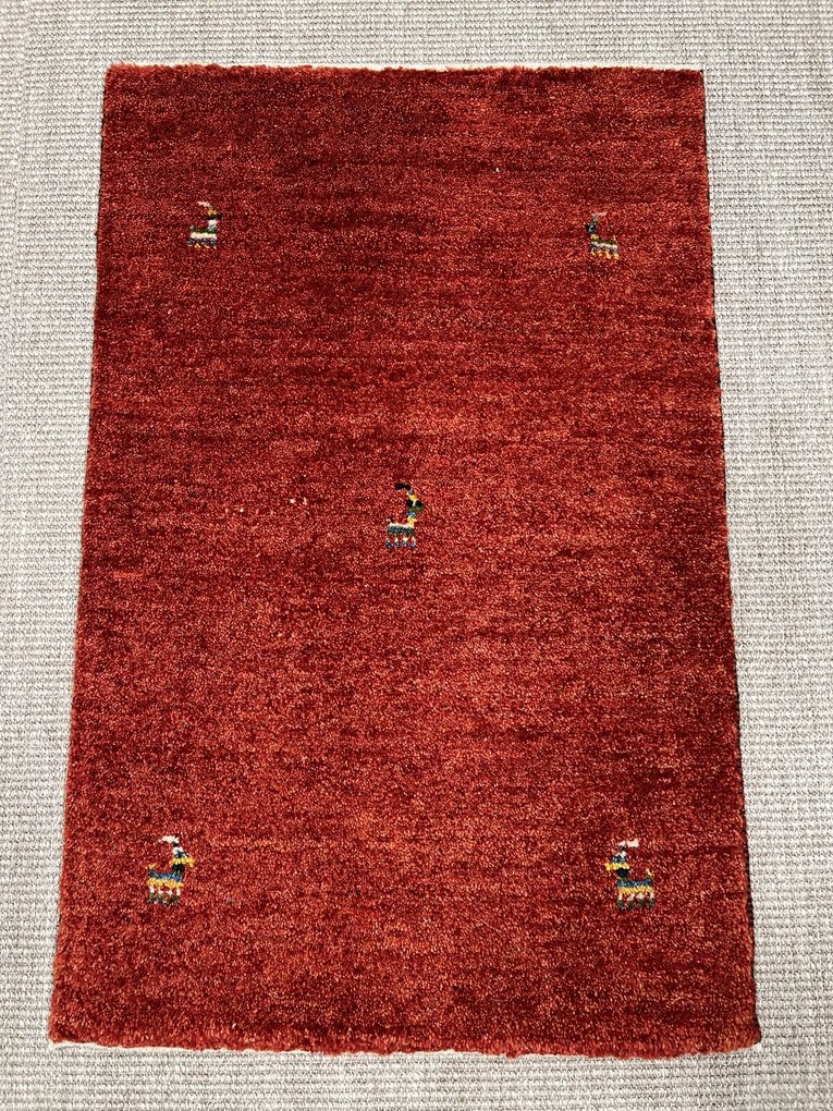 Gabbeh Tappeto 60x90 Rosso (Iran) Annodato A Mano