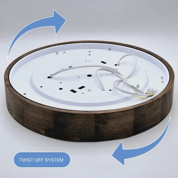 Brilagi - Lampada LED da soffitto CARVALHO 3xE27/60W/230V noce Ø 47 cm