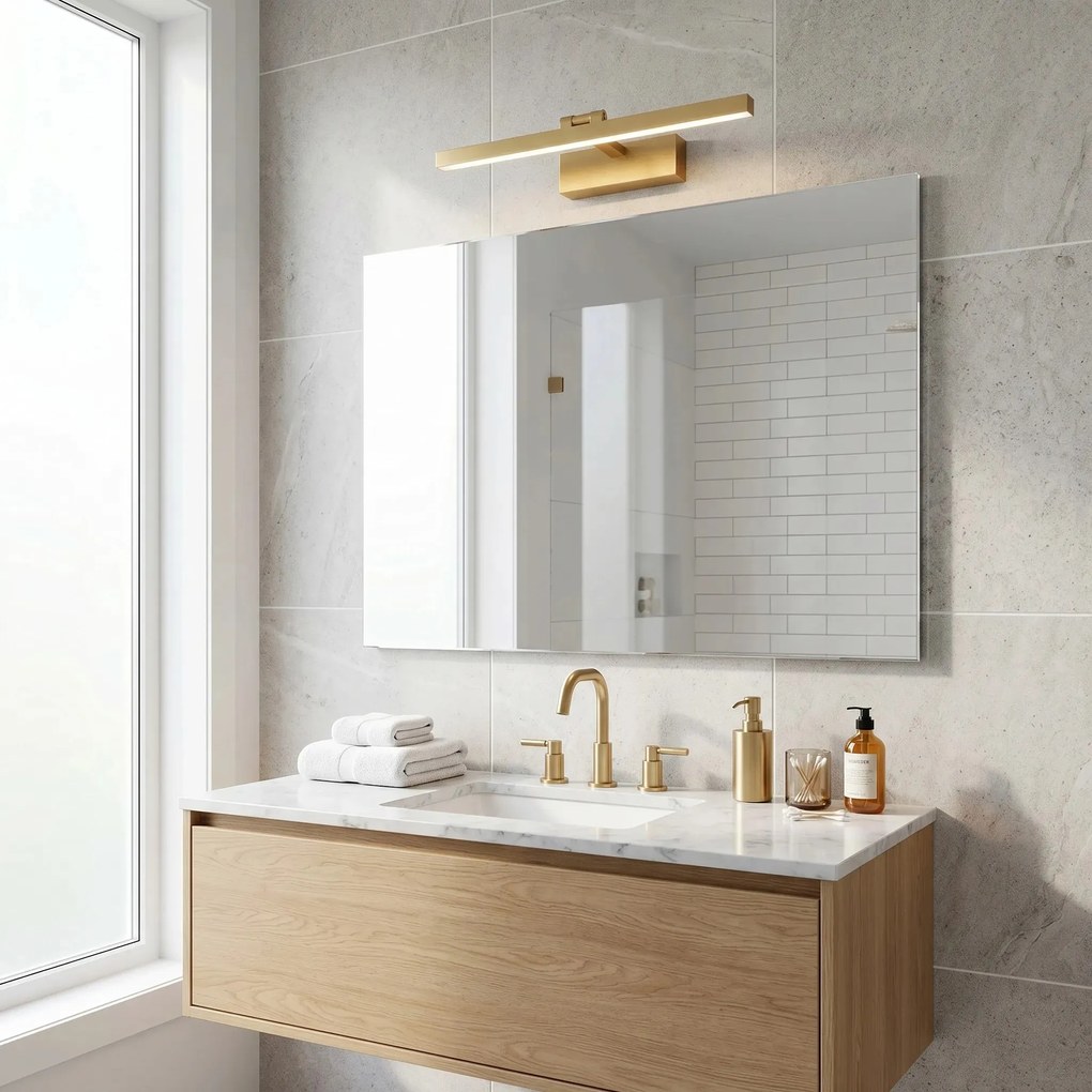 Applique da bagno LED APP1865-1W 80 cm BRUSH GOLD