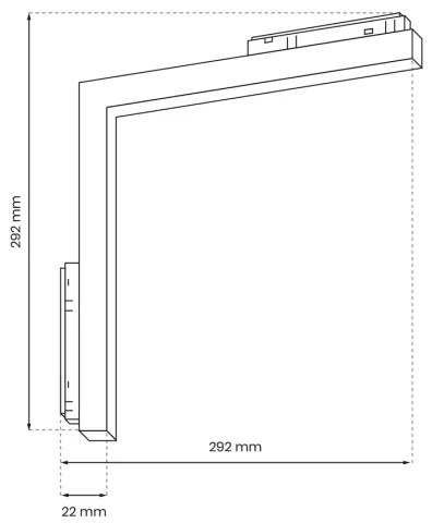 Lampada LED per sistema a binario MAGNETIC TRACK L-DOWN LED/24W/48V 3000K nero