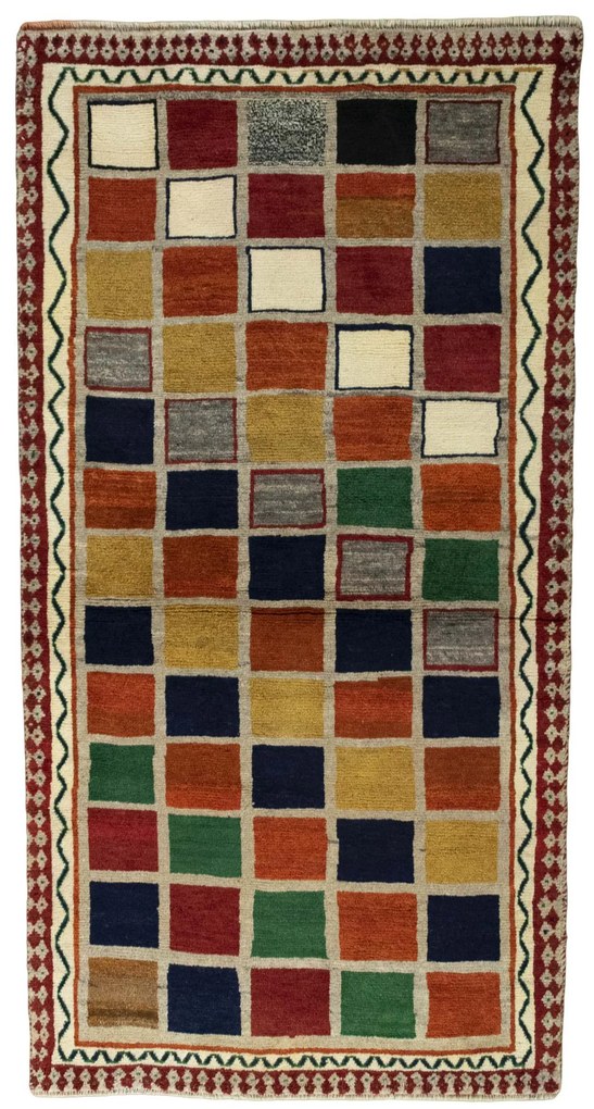 Gabbeh Tappeto 210x110 (Iran) Annodato A Mano