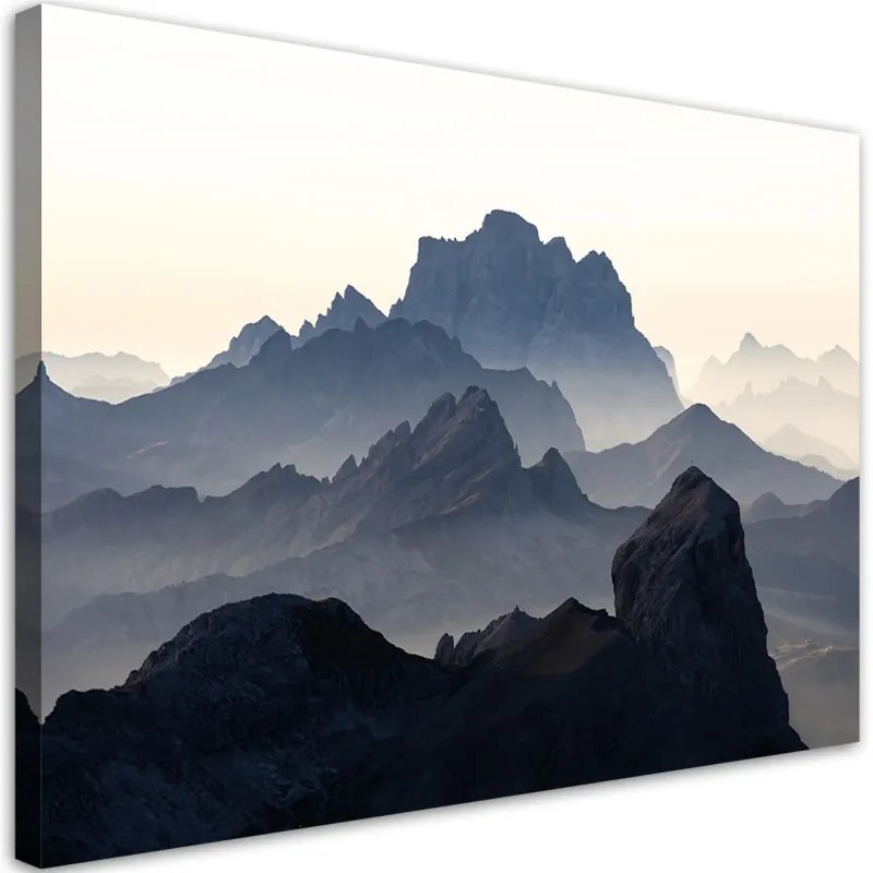 Quadro su tela, Il paesaggio roccioso delle montagne  Dimensioni 100x70