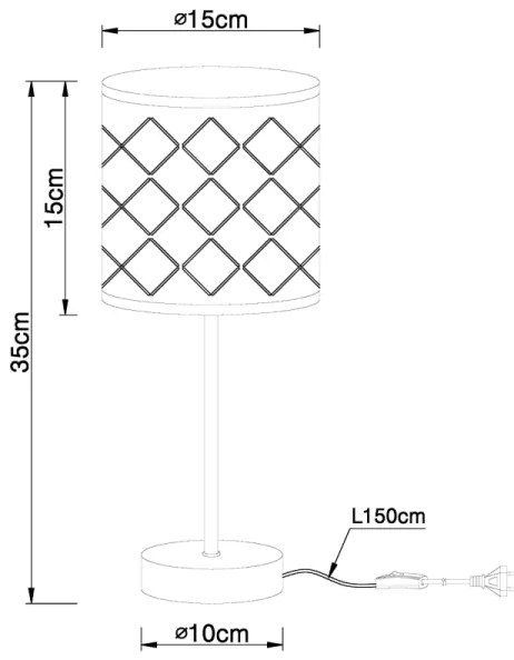 Globo 15228T - Lampada da tavolo KIDAL 1xE14/40W/230V