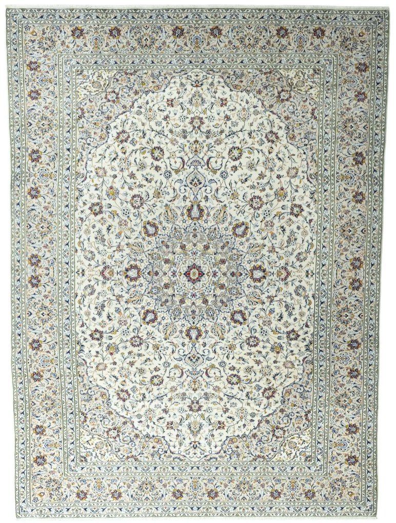 Kashan Tappeto persiano 400 x 300 Beige (Iran) Annodato A Mano