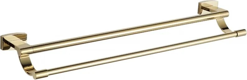 Mexen Zoja doppio gancio per asciugamani, oro - 7019125-50