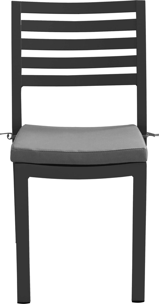 DEXTER - sedia da giardino in alluminio impilabile con cuscino