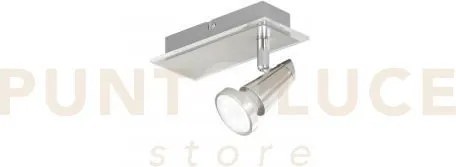 Spot led miami cromo e nickel 1 luce attacco gu10 led 5w 400lm 2700...