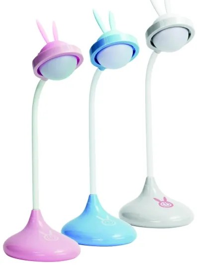 Lampada touch LED per bambini RABBIT LED/0,4W/5V 3000/6500K blu + USB
