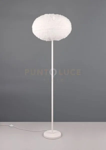 Furry piantana effetto piuma bianca h. 154cm 1 lue attacco e27