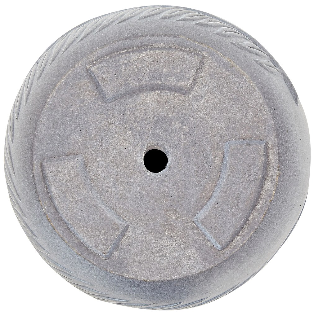 Vaso da fiori argilla grigio 42 x 42 x 40 cm FTERO Beliani