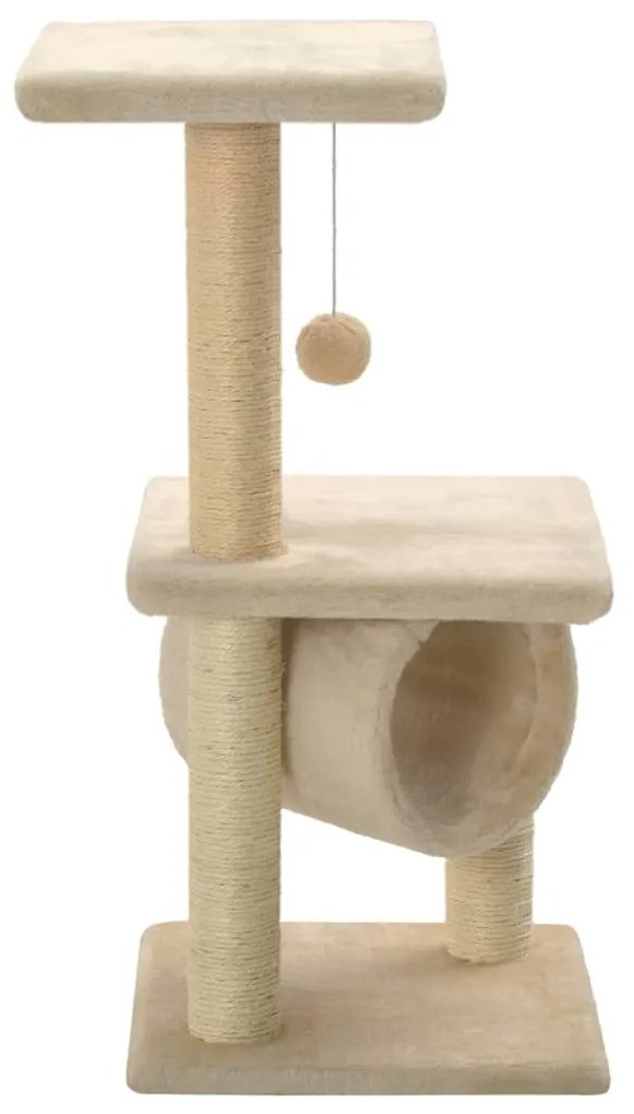 Albero per gatti con tiragraffi sisal 65 cm beige