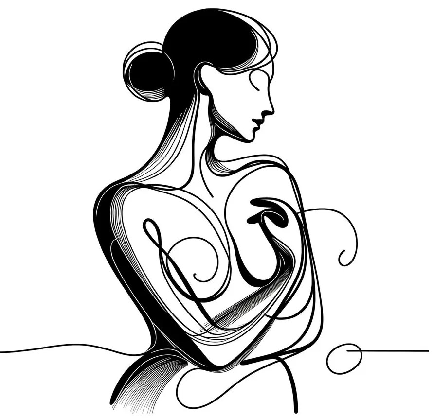 Quadro su tela – Linee di eleganza femminile