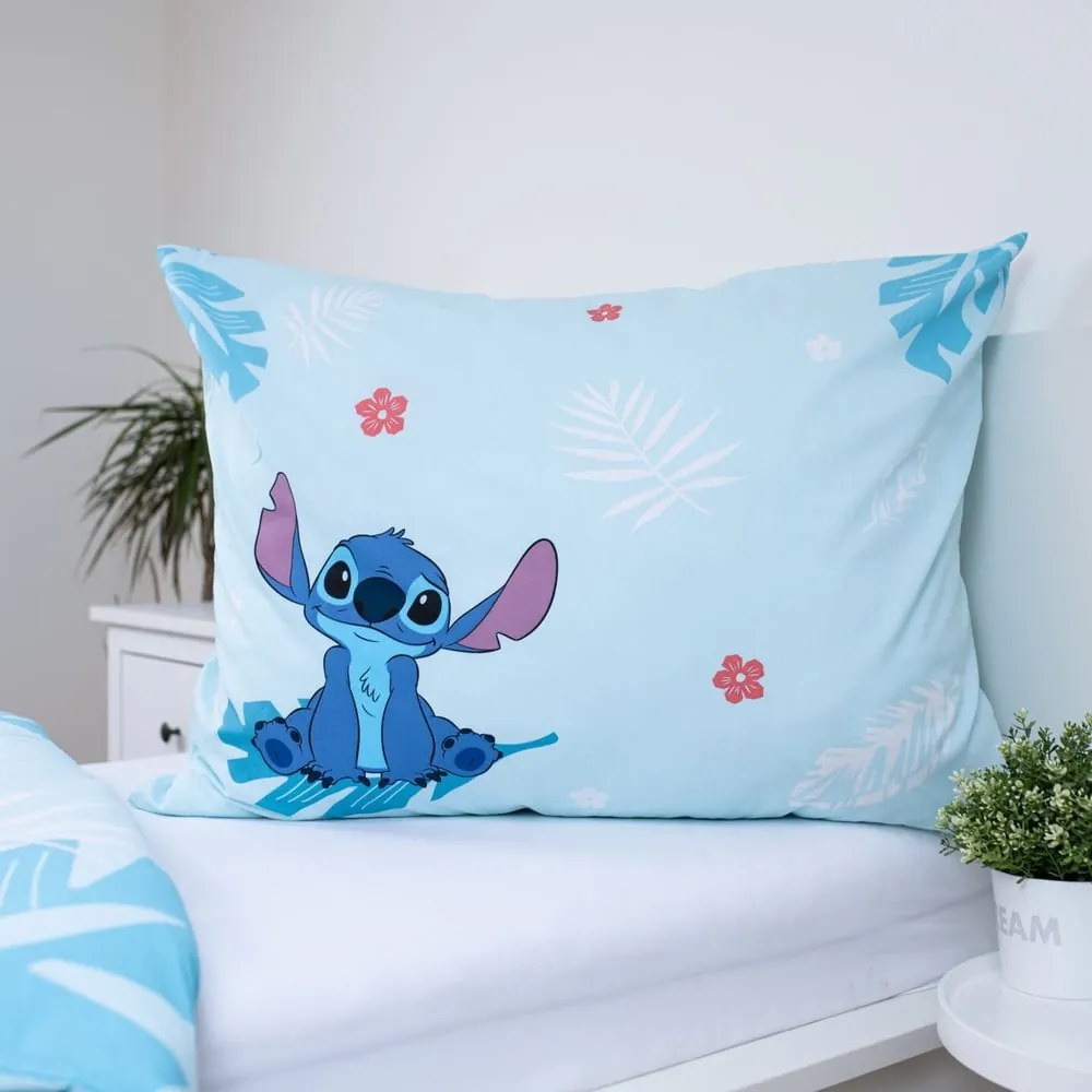 Biancheria da letto per bambini in cotone blu per letto singolo 140x200 cm Lilo and Stitch "Blue" - Jerry Fabrics