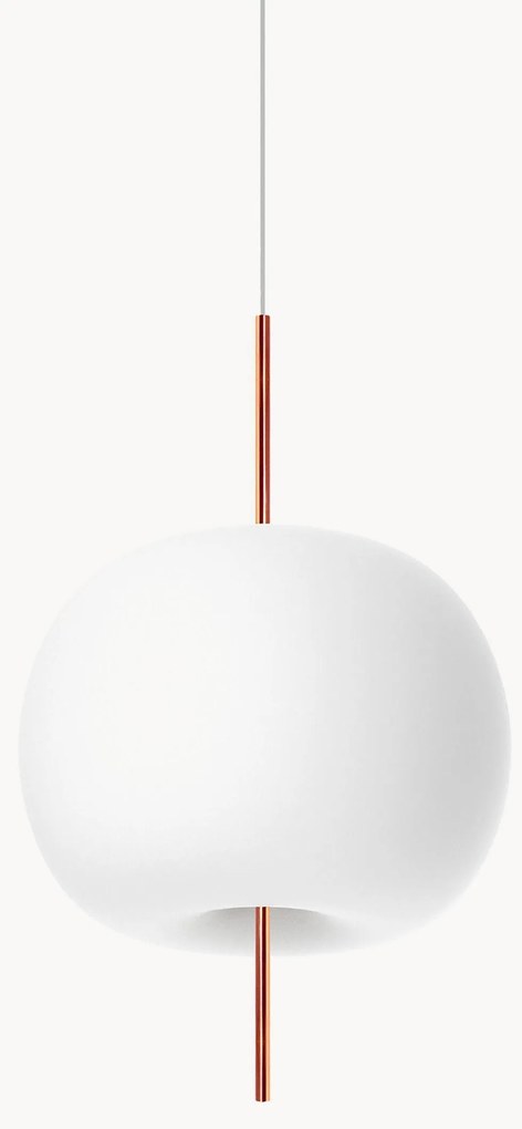 Lampada a sospensione in vetro soffiato con luce regolabile Kushi