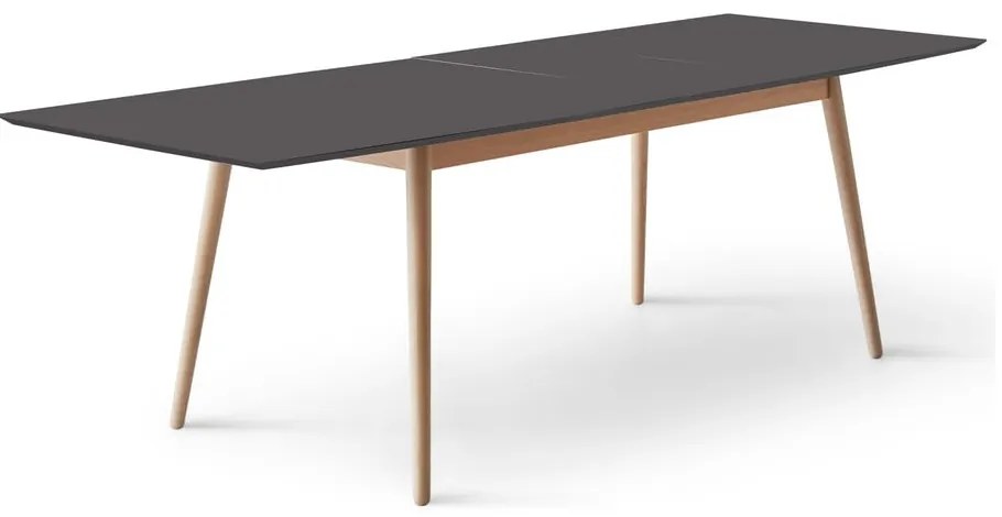 Tavolo da pranzo pieghevole con piano nero in colore nero-naturale 90x165 cm Meza - Hammel Furniture