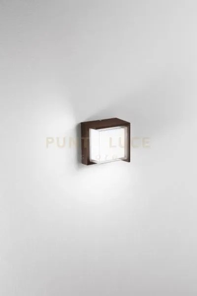 Fonte square applique da esterno 4000k 780lm 12w ip65 corten  16x16cm