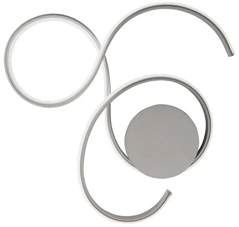 Plafoniera TWIST a LED 59x52 cm in metallo verniciato Silver