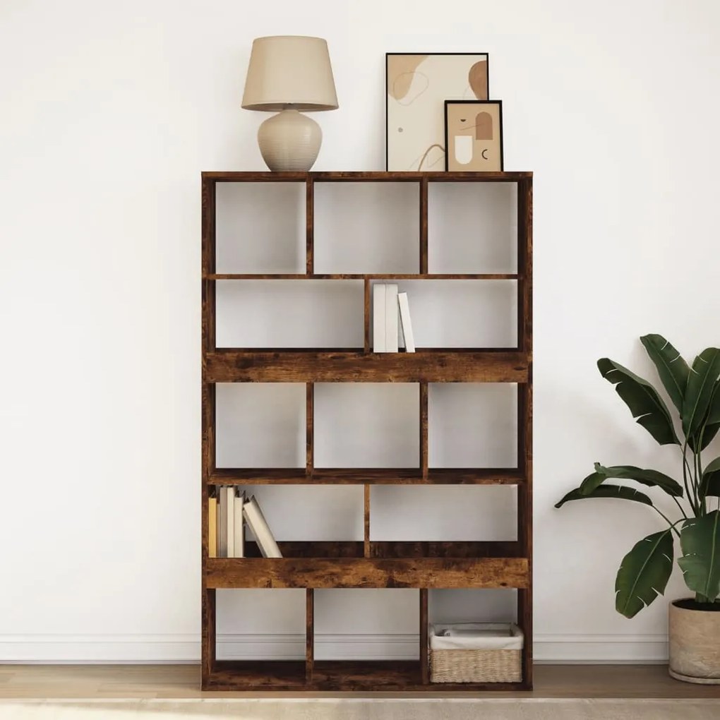 Libreria rovere fumo 100x33x156,5 cm in truciolato