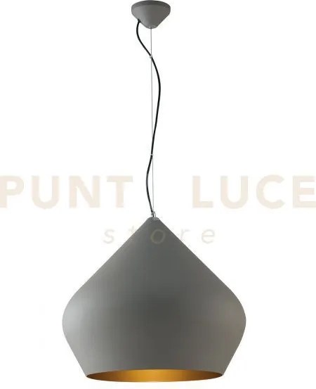 Lampadario a sospensione tholos grigia e oro 1 luce attacco e27 52x...