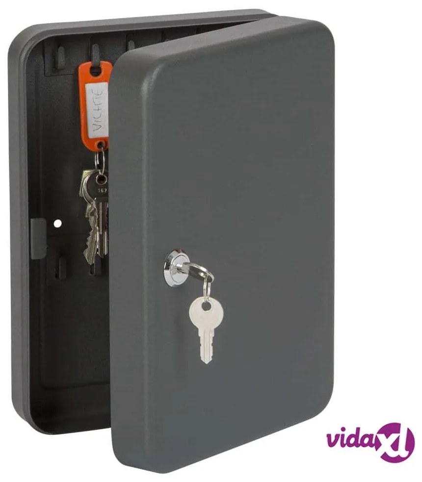 Practo Home Cassetta Chiavi con Serratura 24 Chiavi Antracite Opaco