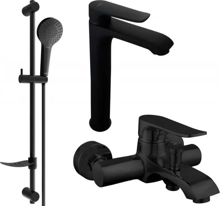 Mexen Pecos DF05 set da bagno, nero - 72713DF05-70