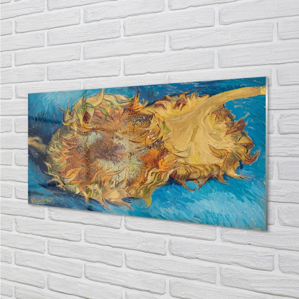Pannello da cucina Due girasoli recisi (III) di Vincent van Gogh 125x50 cm