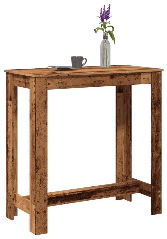 Tavolo Da Bar Legno Antico 102x50x103,5 Cm İn Legno Multistrato /