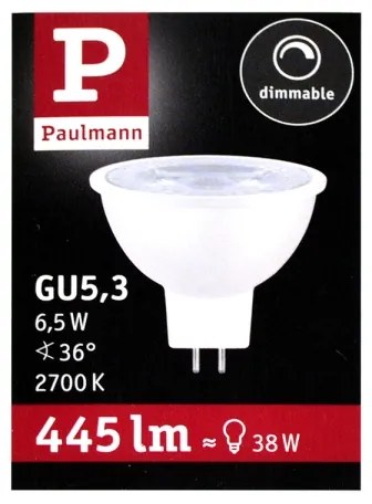 Lampadina LED per riflettore dimmerabile GU5.3/6.5W/12V 2700K – Paulmann 28758