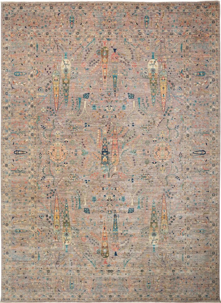 Samarkand Tappeto orientale 310x420 Grigio (Pakistan) Annodato A Mano