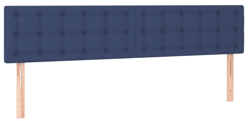 Testiera 2 pz blu 80x5x78/88 cm in tessuto
