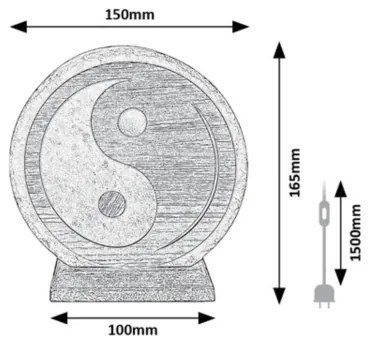 Rabalux 76032 - Lampada di sale HARMIO 1xE14/15W/230V