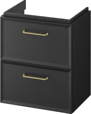 Cersanit S1021-006 - Mobile sospeso sottolavabo MILLE SLIM 50x35 cm nero