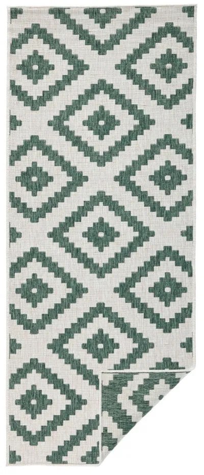 Tappeto per esterni verde e crema , 80 x 250 cm Malta - NORTHRUGS