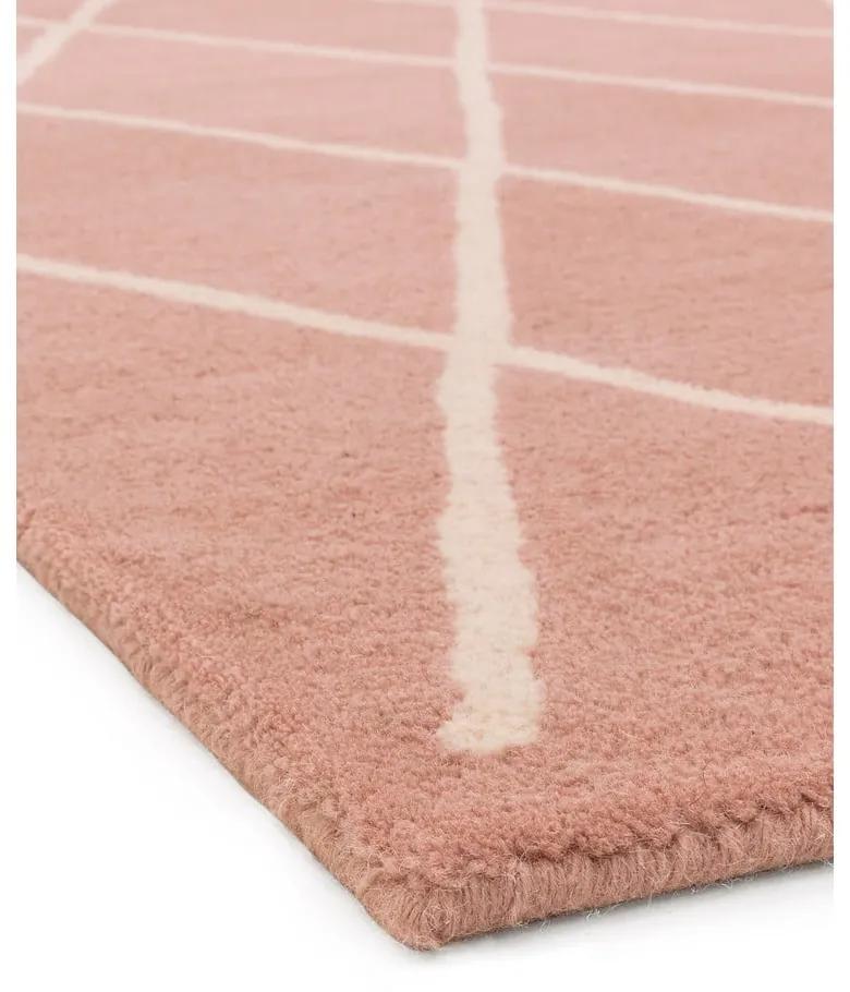 Tappeto in lana rosa tessuto a mano 200x290 cm Albany - Asiatic Carpets