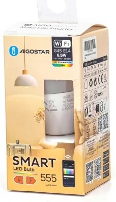 Lampadina LED dimmerabile FILAMENT G45 E14/6,5W/230V 2700-6500K Wi-Fi - Aigostar