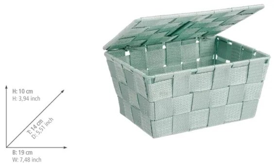 WENKO 22573100 - Cestino ADRIA 19x14 cm verde